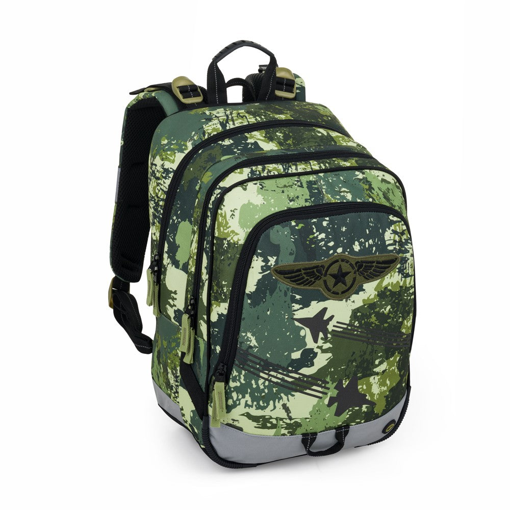 ZAINO SCUOLA CON JET MILITARI - ALFA 25 B