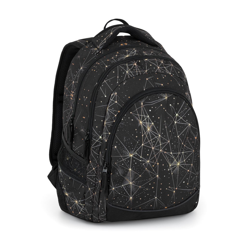 Zaino scuola nero con costellazioni dorate - DIGITAL 25 A | Medie e Superiori