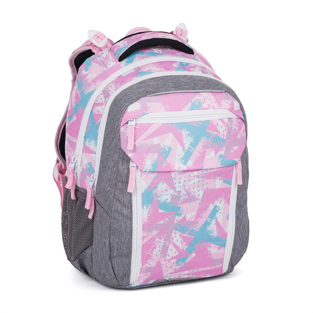 Zaino scuola primaria grigio rosa – PORTO 24 B