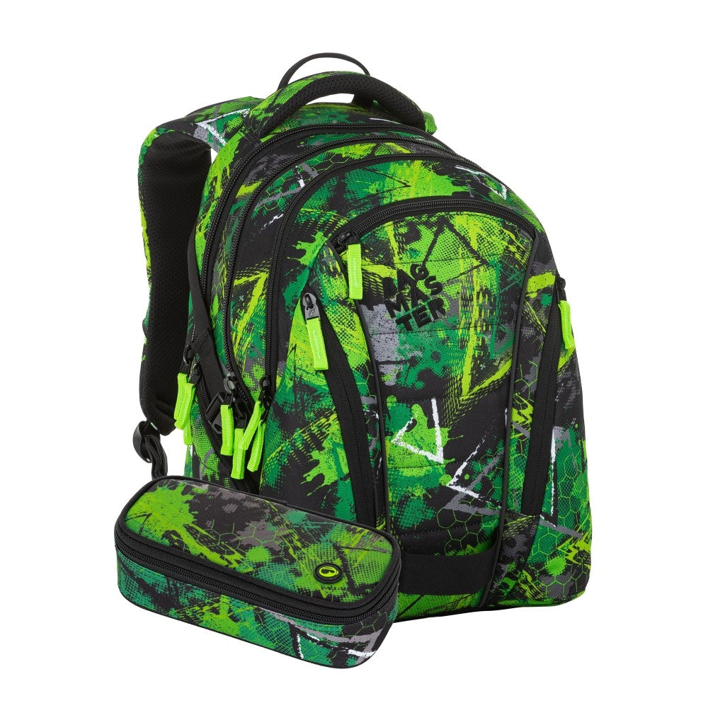 Set zaino scuola 2 pezzi verde-nero – BAG 23 A | Medie e Superiori