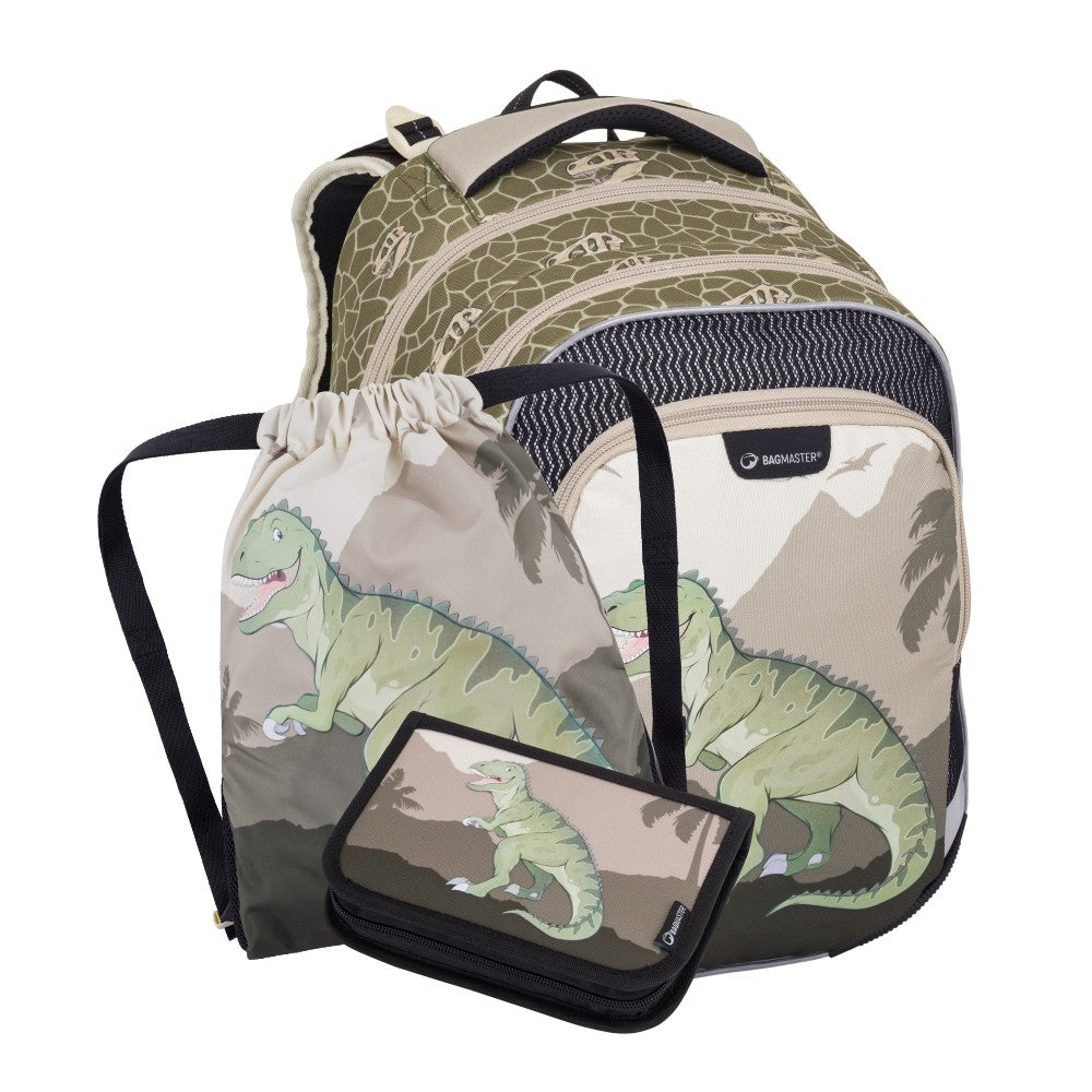 Set zaino scuola 3 pezzi primaria ergonomico T-REX - LUMI 24 C
