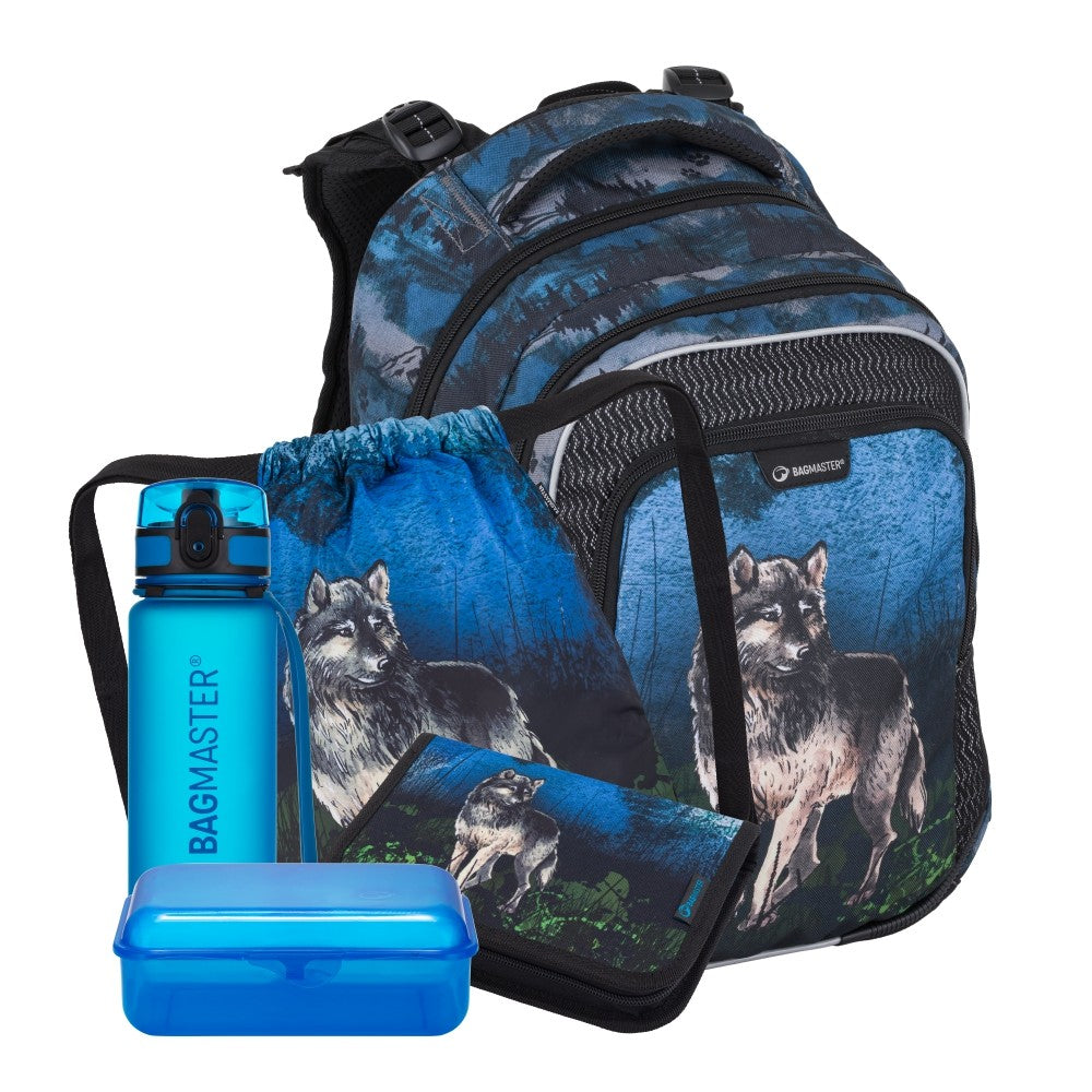 Set zaino scuola 5 pezzi primaria ergonomico LUPO - LUMI 24 F