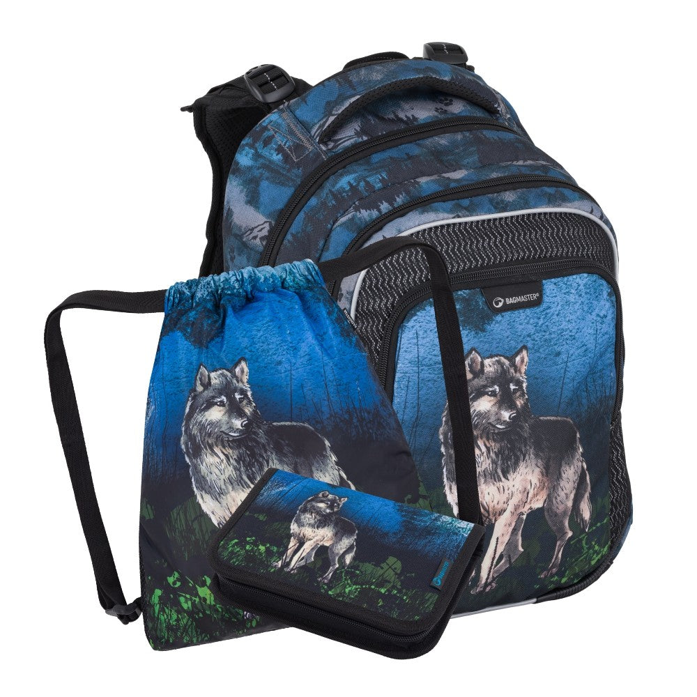 Set zaino scuola 3 pezzi primaria ergonomico LUPO - LUMI 24 F