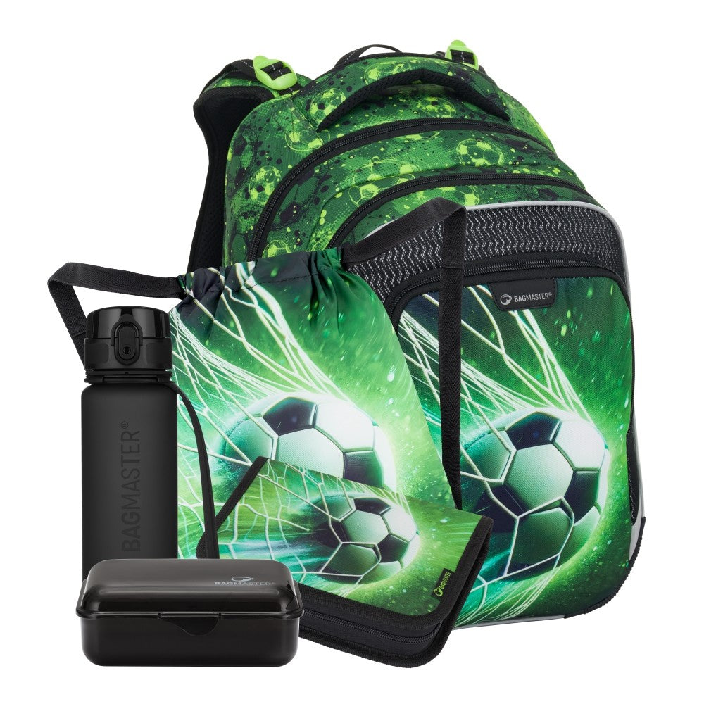 Set zaino scuola primaria ergonomico 5 pezzi PALLONE DA CALCIO – LUMI 25 B