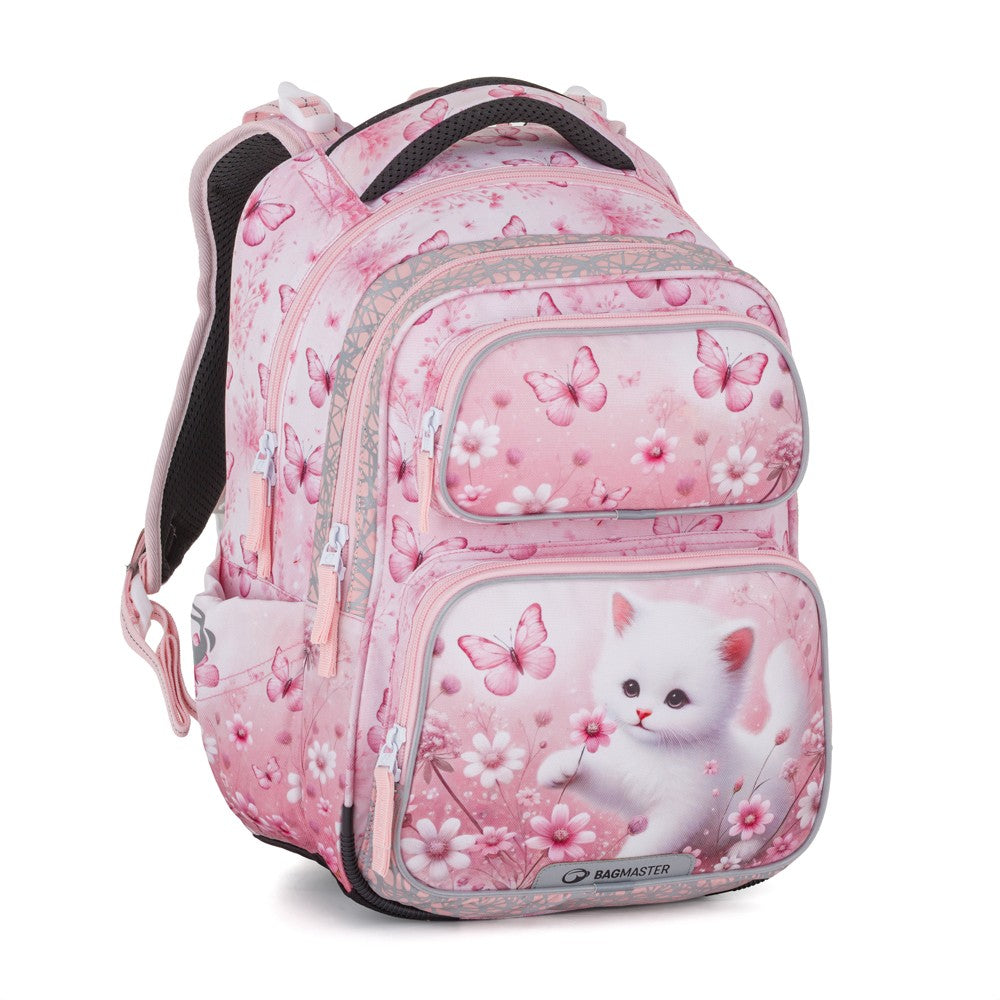 Zaino scuola primaria ergonomico  GATTINO e FARFALLE - DOPI 26 A