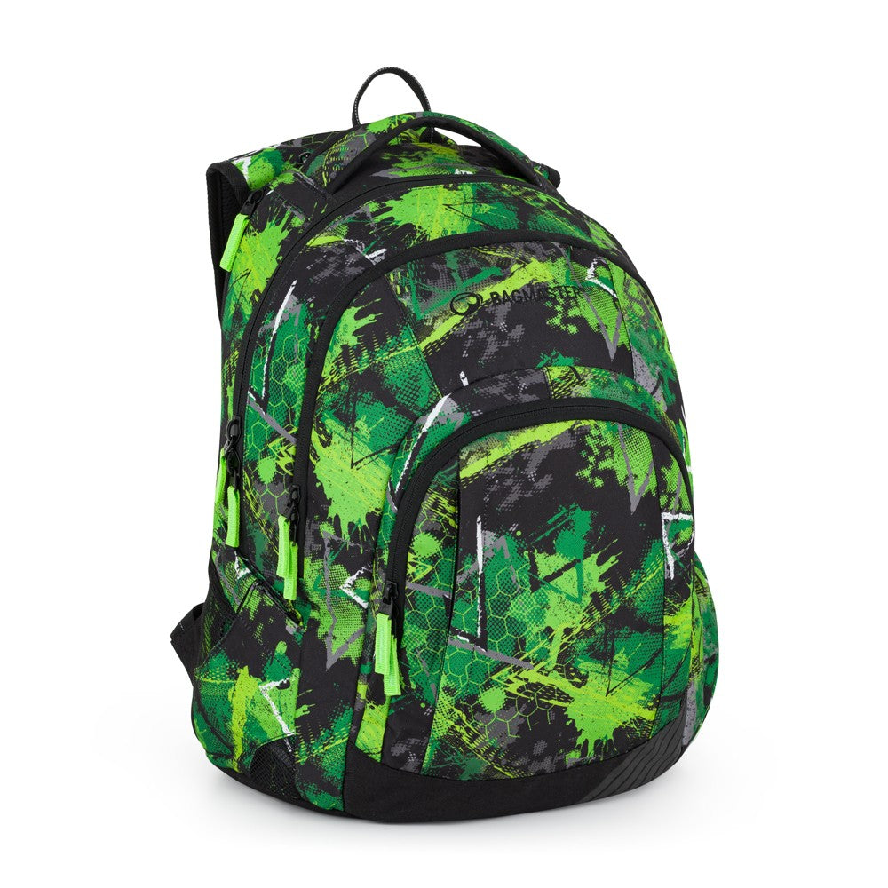 Zaino Medie e Superiori 40L Verde Nero - Lincoln 25 A - Il Top per Scuola e Viaggi