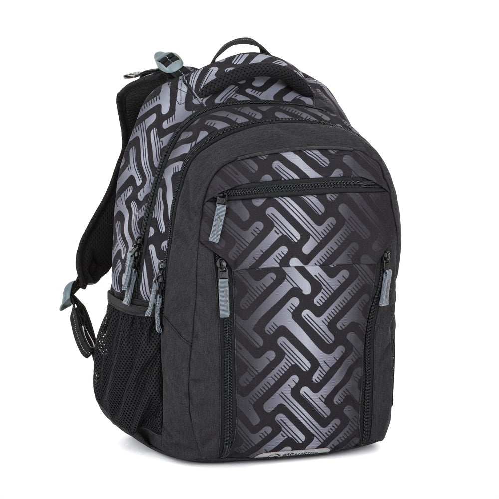 Zaino scuola primaria ergonomico blue e grigio QUADRETTI – PORTO 26 A