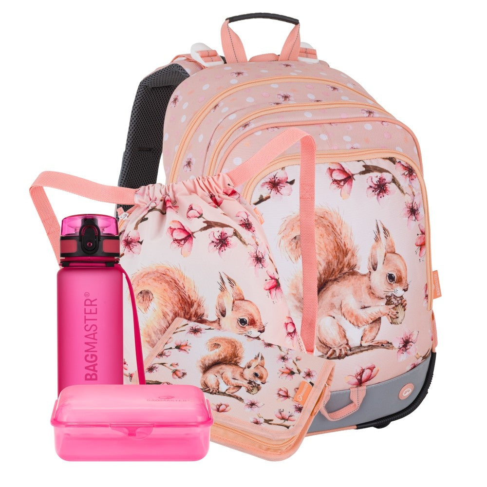 Set zaino scuola 5 pezzi primaria ergonomico SCOIATTOLO – ALFA 26 A