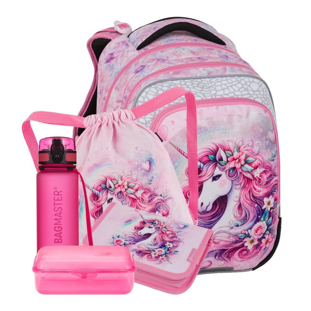 Set zaino scuola 5 pezzi primaria ergonomico UNICORNO - BETA 26 B