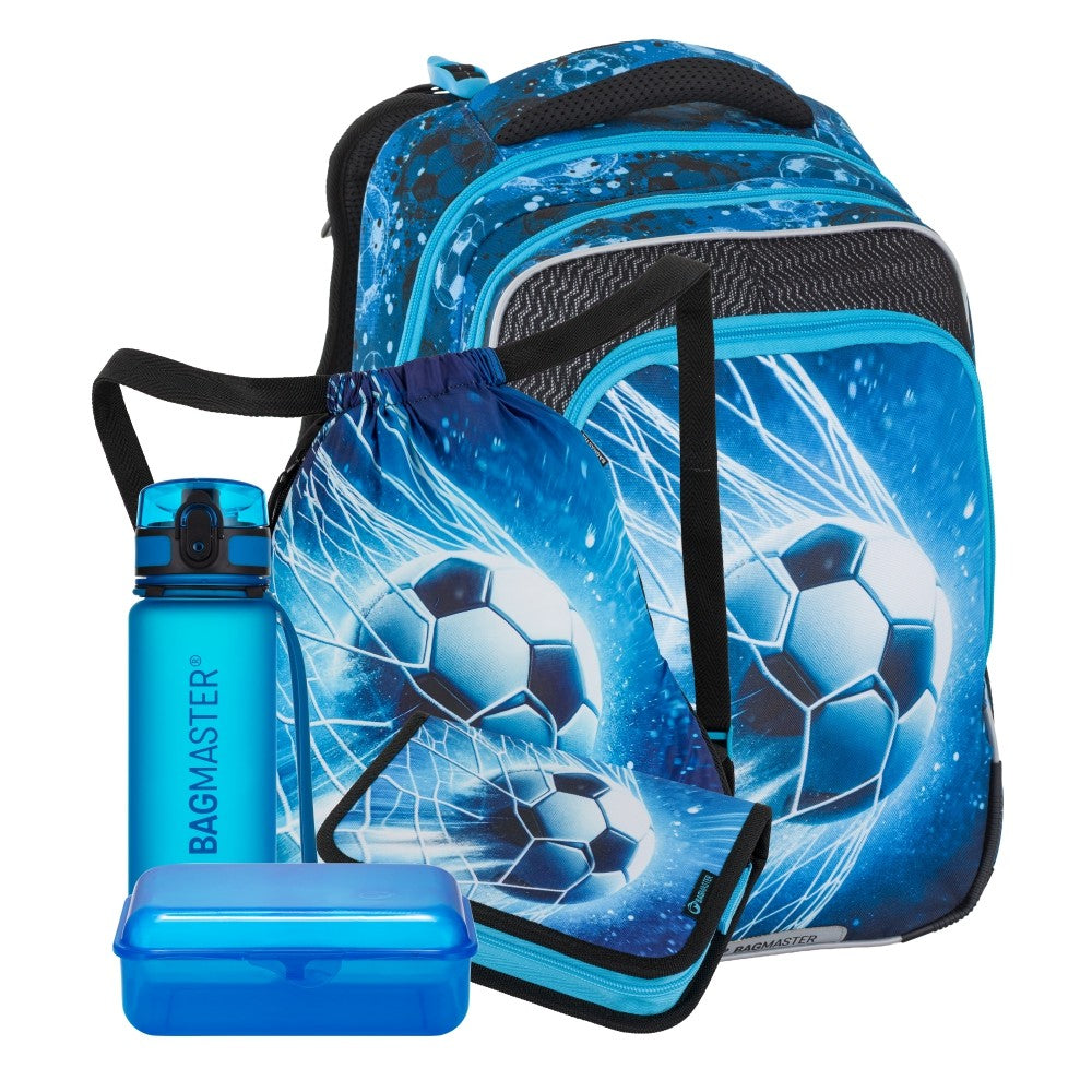 Set zaino scuola 5 pezzi primaria ergonomico PALLONE CALCIO - BETA 26 C