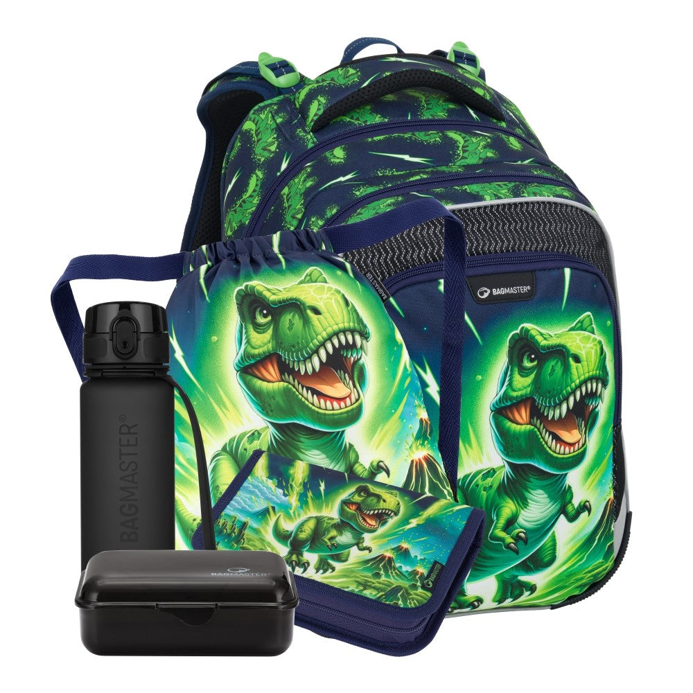 Set zaino scuola 5 pezzi primaria ergonomico T-REX – LUMI 25 C