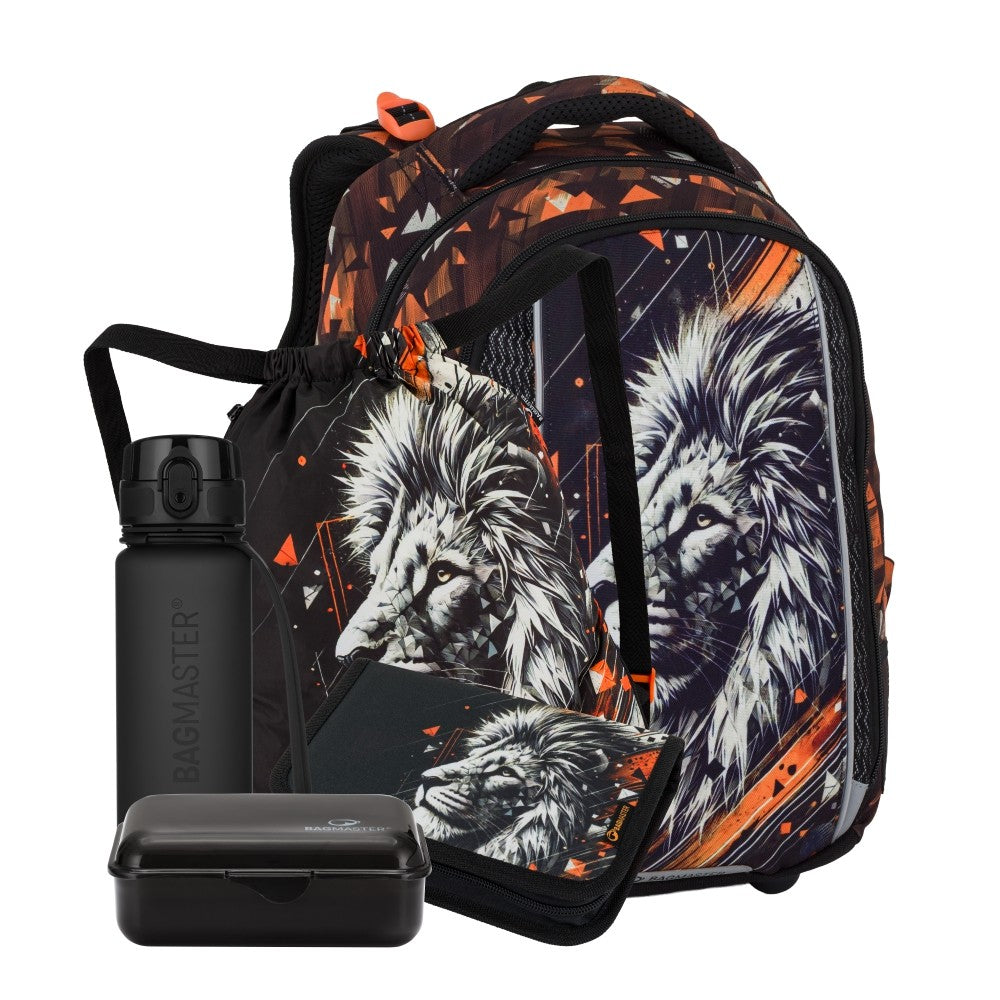 Set zaino scuola 5 pezzi primaria ergonomico LEONE – VEGA 26 A