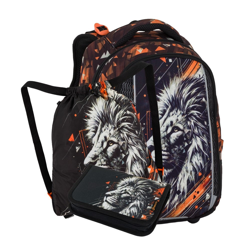 Set zaino scuola 3 pezzi primaria ergonomico LEONE - VEGA 26 A