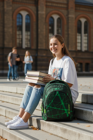 Ragazza scuola - felice